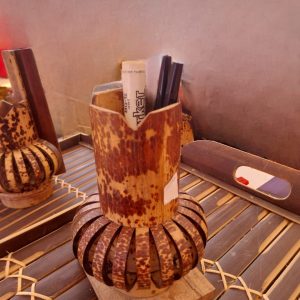 Vas Bunga dan Tempat Alat Tulis - Kerajinan Bambu-